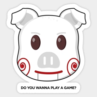 The mortal play's pig Sticker